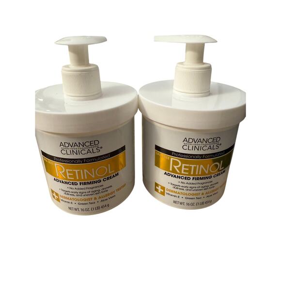 NEW Advanced Clinicals Retinol Lotion 16oz Face & Body Moisturizer (2-Pack) - Picture 9 of 9
